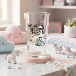 Organic Unicorn Pee Funny Unicorn Glass