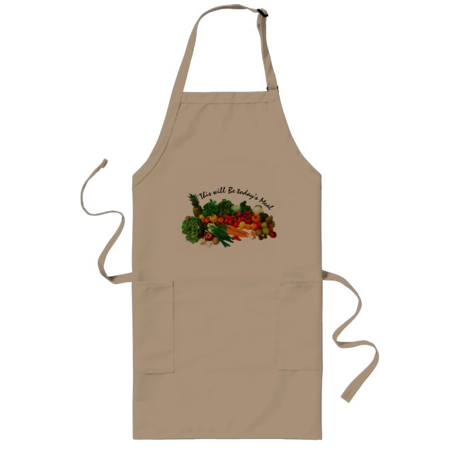 Organic Vegetables Long Apron (Front)