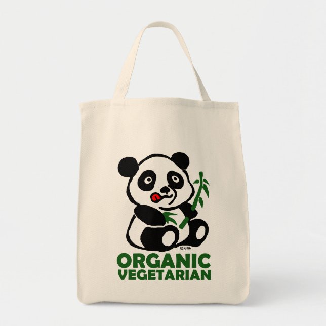 Organic vegetarian tote bag (Front)
