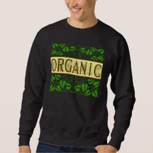 Organic Vintage Green Slogan with Leaves Top