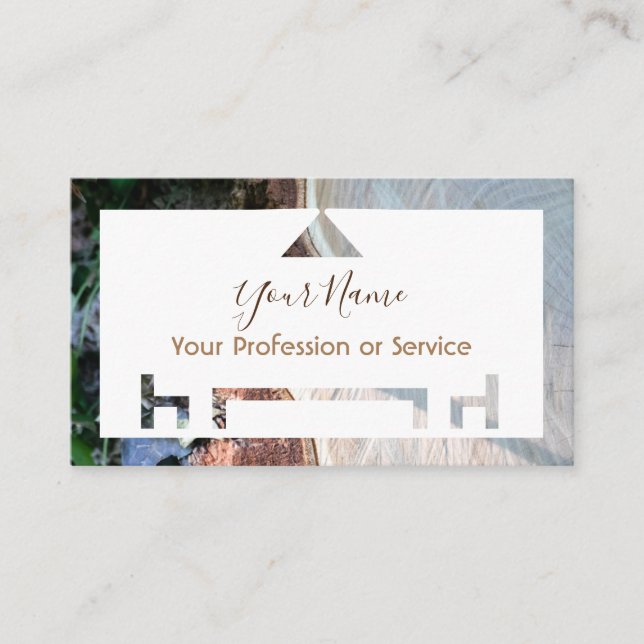 Organic wood for interior design and furniture! bu business card (Front)