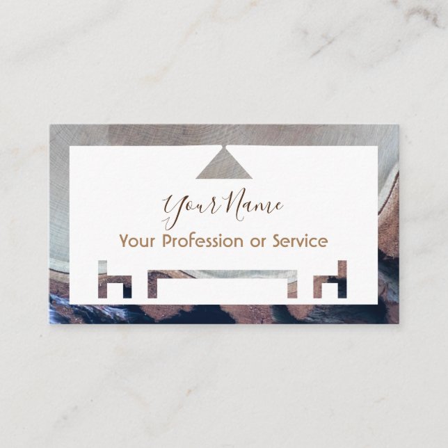 Organic wood for interior design and furniture! business card (Front)