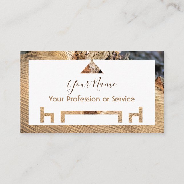 Organic wood for interior design and furniture! business card (Front)