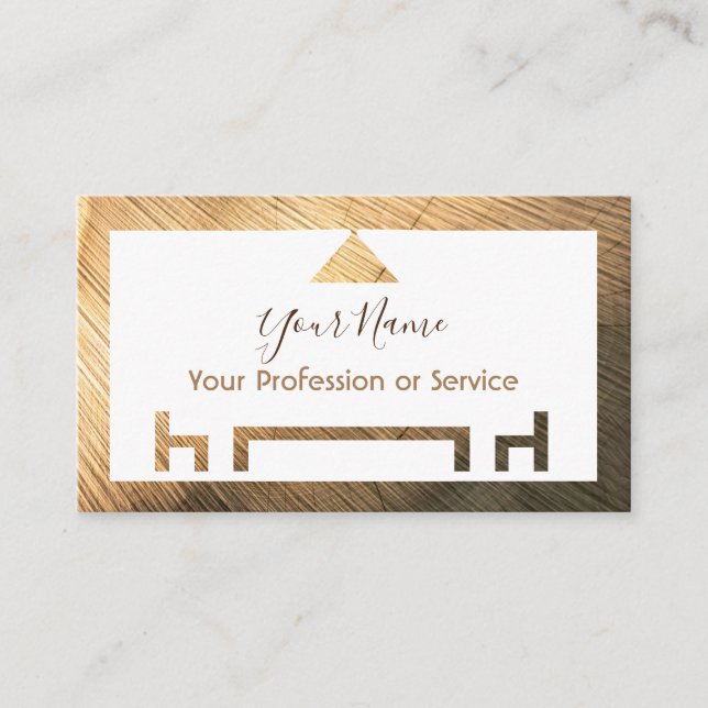 Organic wood for interior design and furniture! business card (Front)