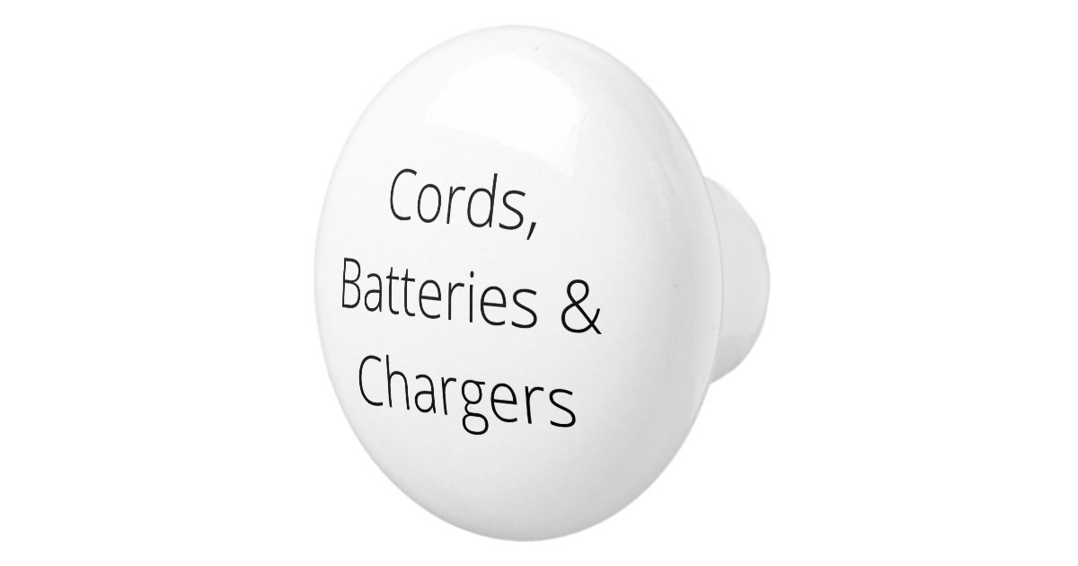 Organisation Decor, cords, batteries & chargers Ceramic Knob Zazzle