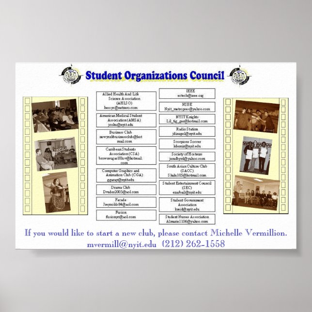 Organisations Poster (Front)