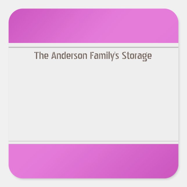 Organise Clean Labels One Colour Pink (Front)