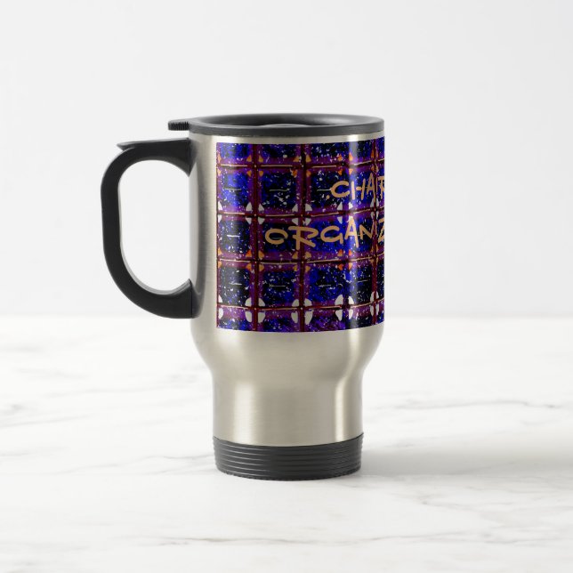 Organised Chaos Bold But Meaningless Pattern Travel Mug (Left)