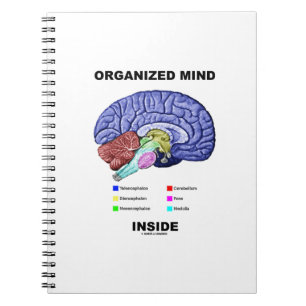 Organised Mind Inside (Anatomical Brain Attitude) Notebook