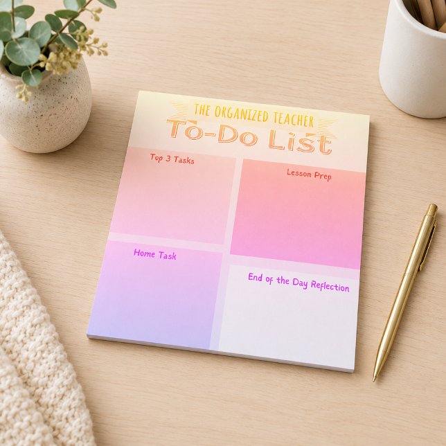 Organised Teacher To-Do List Notepad (Creator Uploaded)