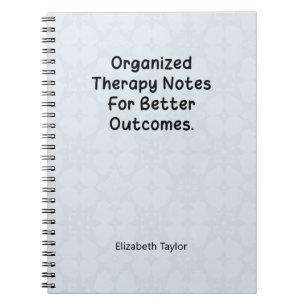 Organised Therapy Notes for Better Outcomes Notebook