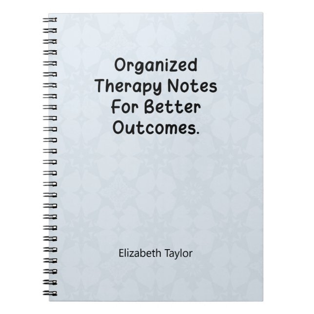Organised Therapy Notes for Better Outcomes Notebook (Front)