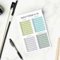 Organised Things to Do Blue Olive Grey