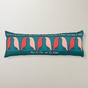 Organised Union of Birds - Pop Art - Personalised Body Cushion