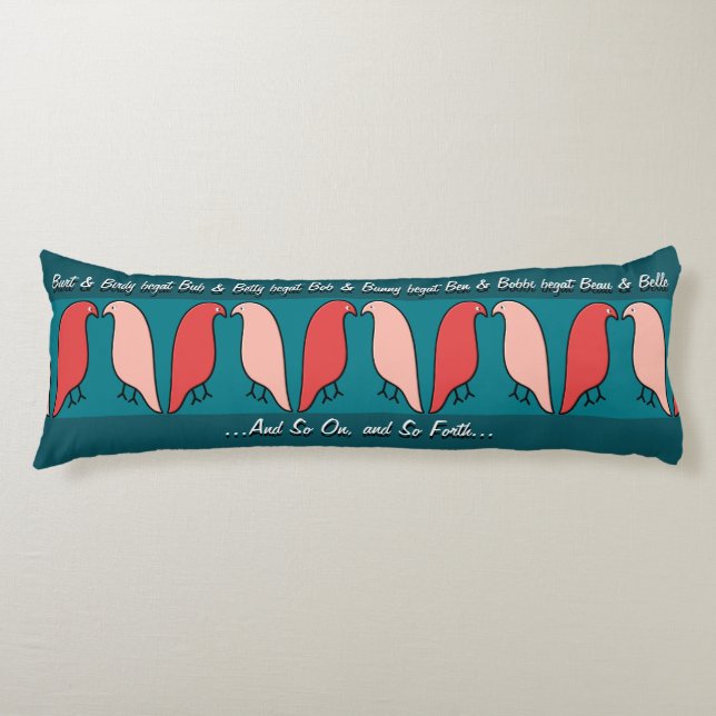Organised Union of Birds - Pop Art - Personalised Body Cushion (Front)