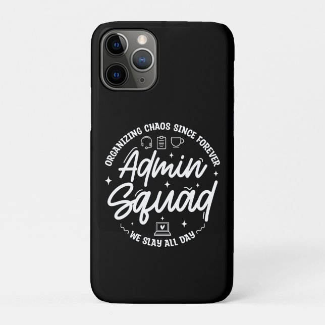 Organising Chaos Funny Quote Admin Prof Day Squad Case-Mate iPhone Case (Back)