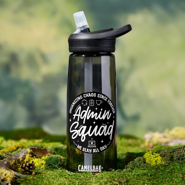 Organising Chaos Funny Quote Admin Prof Day Squad Water Bottle (Outdoor (Rotated))