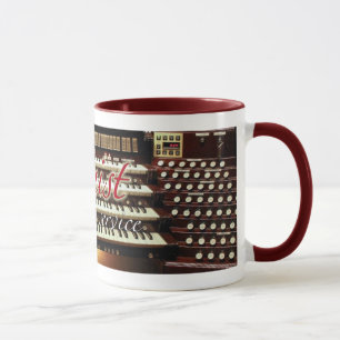 Organist at your service mug - red