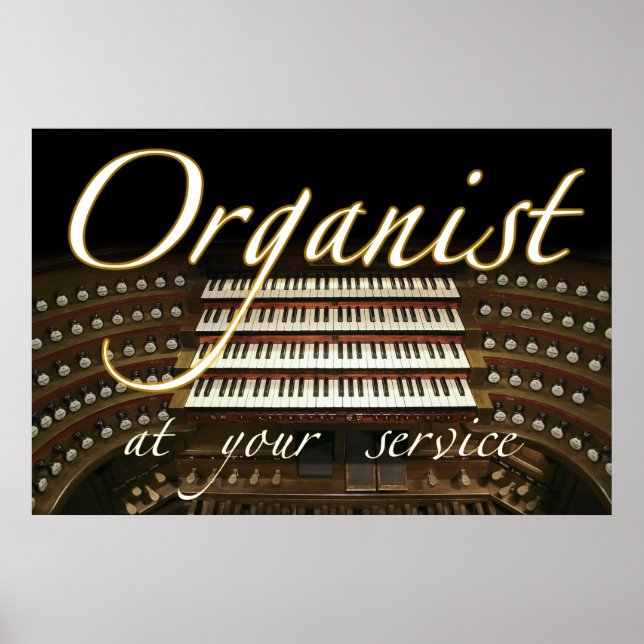 Organist at your service poster (Front)