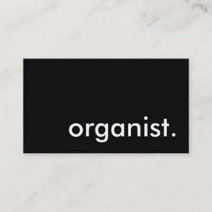 organist. business card