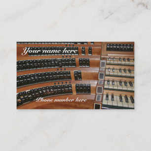 Organist business card and calendar - tab stops #2