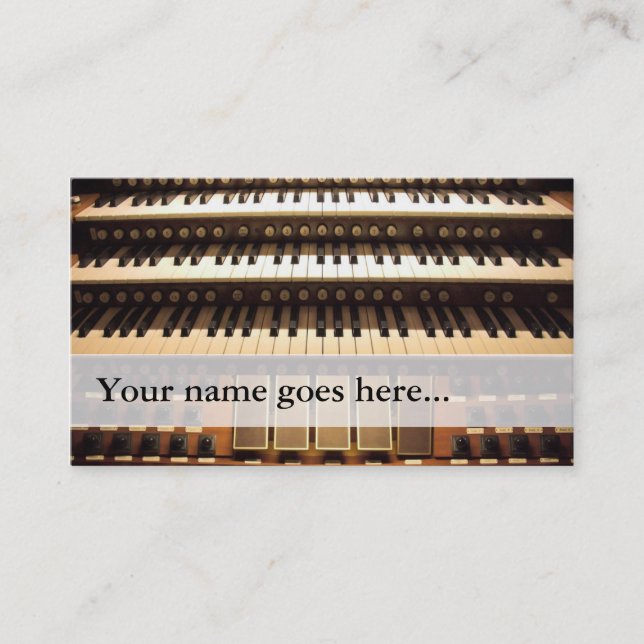 Organist business cards - 3 manuals (Front)