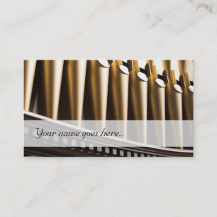Organist business cards - golden pipes