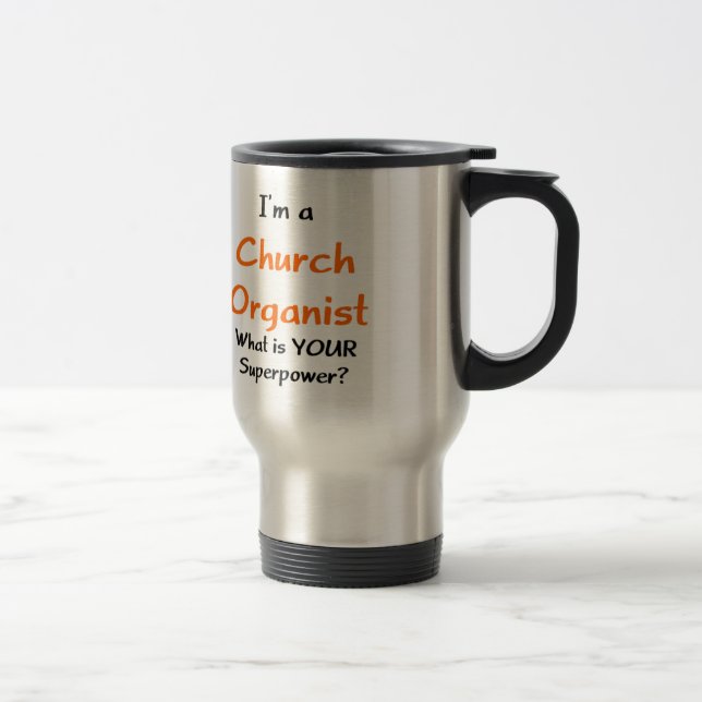 organist church travel mug (Right)