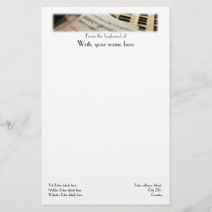 Organist notepaper letterhead