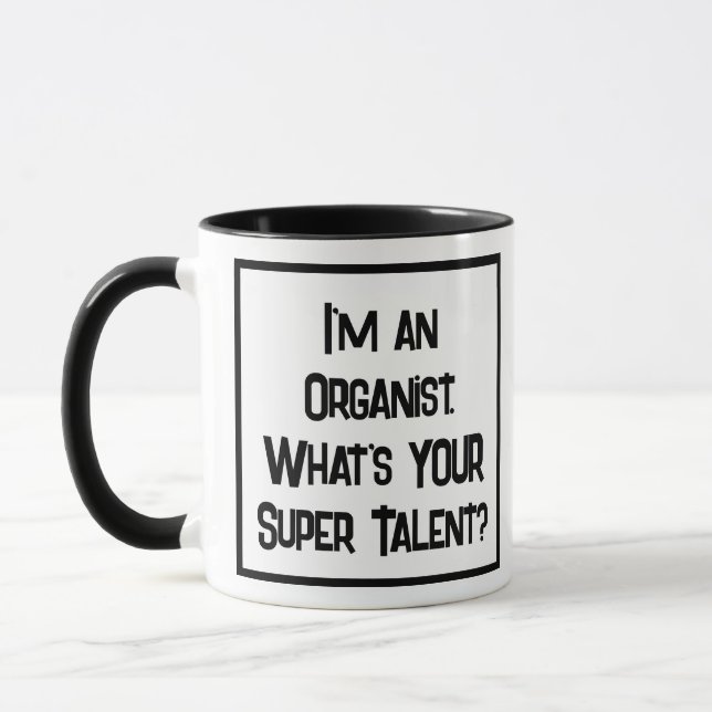 Organist Super Talent. Two Tone Coffee Mug (Left)