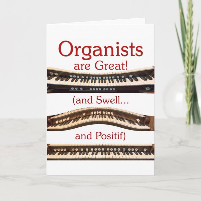 Organists are Great blank card (Front)