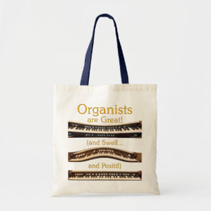Organists are Great budget tote in natural and nav