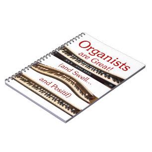 Organists are Great - red letters Notebook