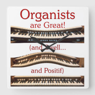 Organists are Great square clock
