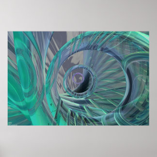 Organix - Blue Green Poster