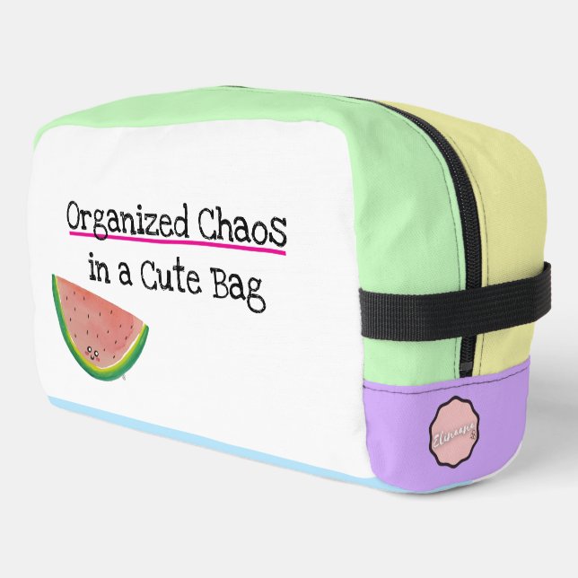 Organized Chaos, Cute Watermelon Pencil Case Dopp Kit (Left Corner)