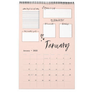 Organized Chaos Motivational Monthly Planning Calendar