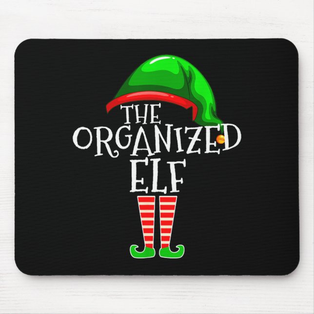 Organized Elf Group Matching Family Christmas  Mouse Mat (Front)
