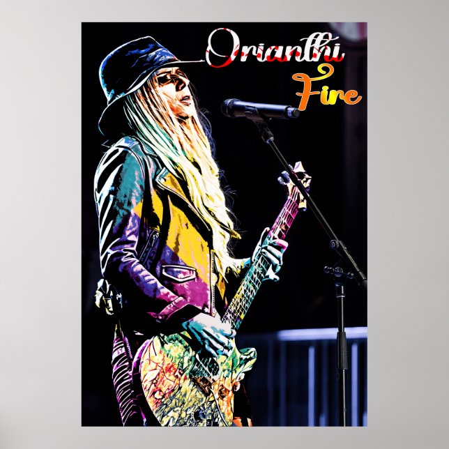 Orianthi Fire Guitar Poster (Front)