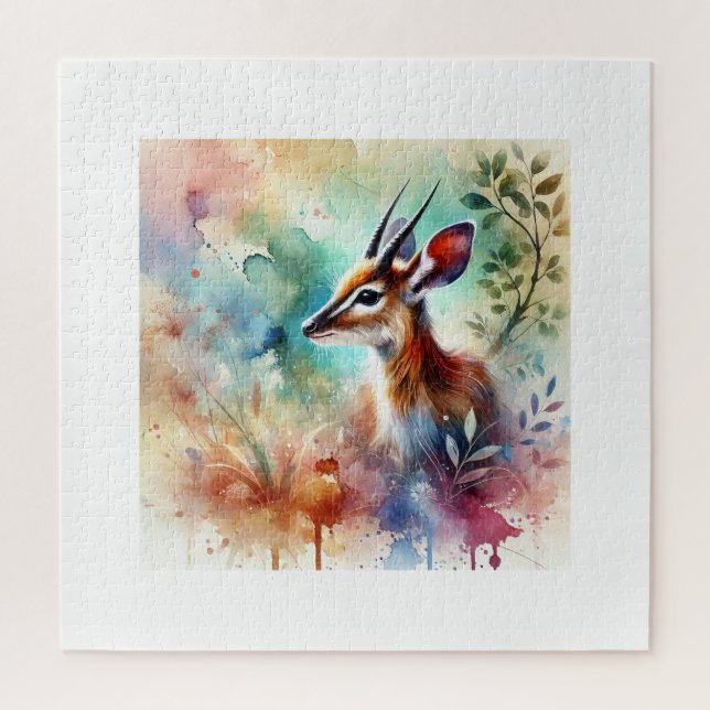 Oribi in watercolor 170724AREF144 - Watercolor Jigsaw Puzzle (Vertical)