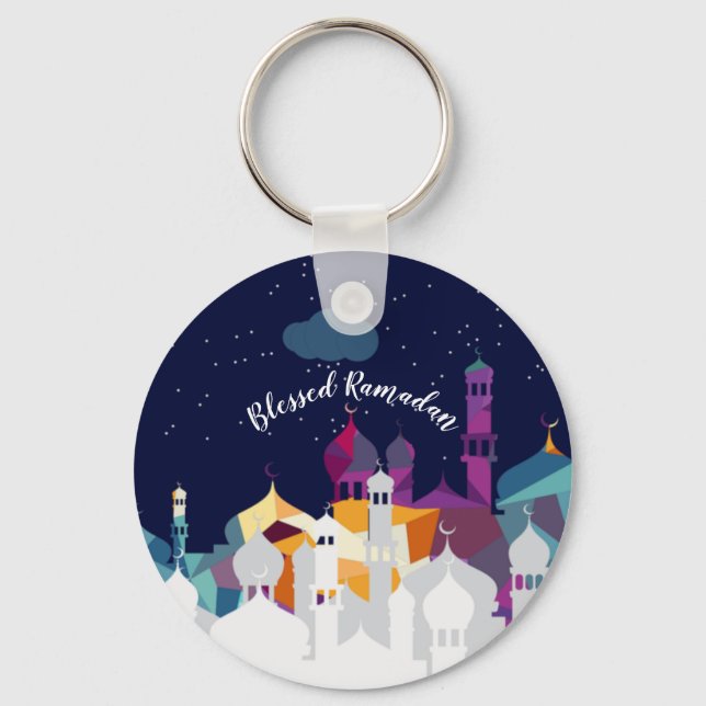 Orient Arabian nights personalized blessed Ramadan Key Ring (Front)