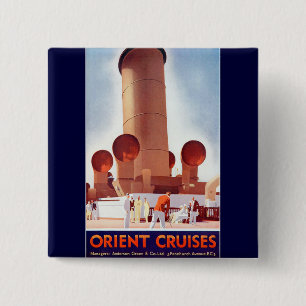 Orient Cruises Big Funnel 15 Cm Square Badge