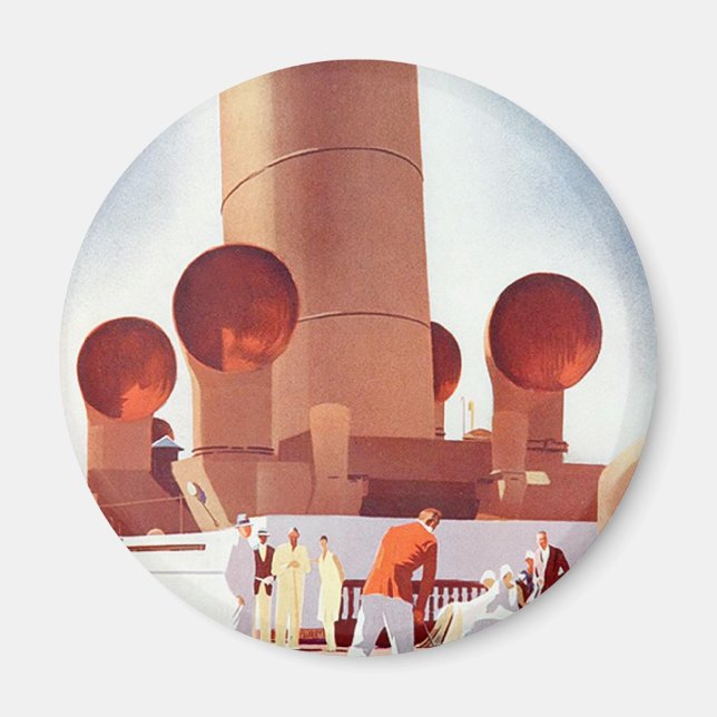 Orient Cruises Big Funnel Magnet (Front)