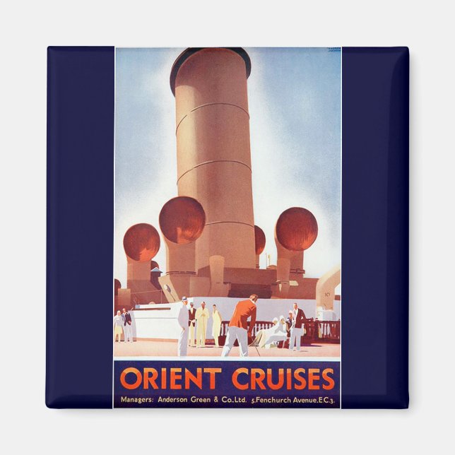 Orient Cruises Big Funnel Magnet (Front)