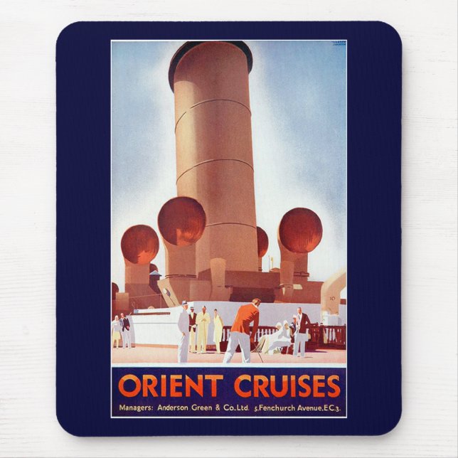 Orient Cruises Big Funnel Mouse Mat (Front)