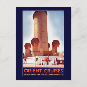 Orient Cruises Big Funnel Postcard