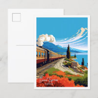 Orient Express Europe Travel Vintage illustration