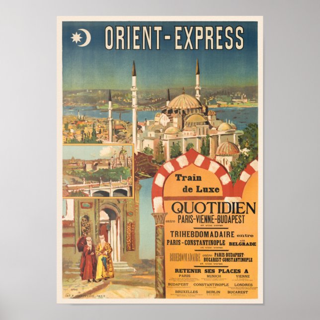 Orient Express France Vintage Poster 1910s (Front)
