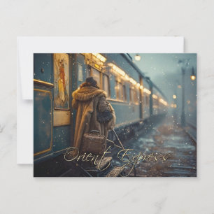 Orient Express Railroad Train Travel Ai Imagined Postcard