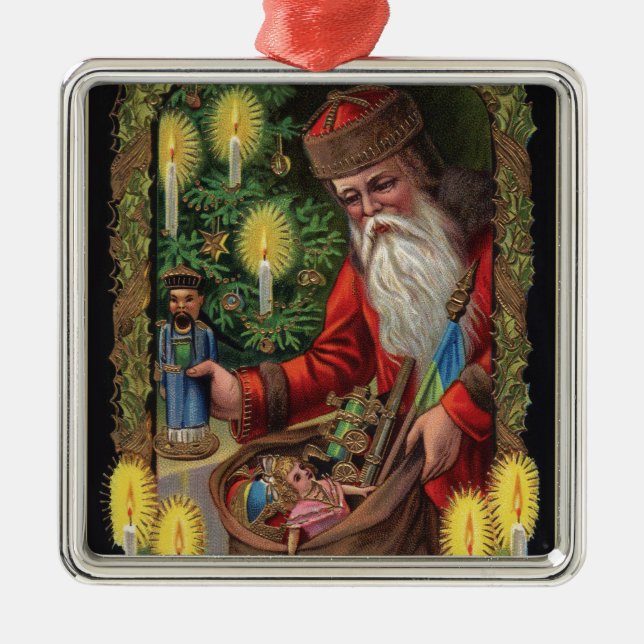 Orient Express Santa Metal Tree Decoration (Front)